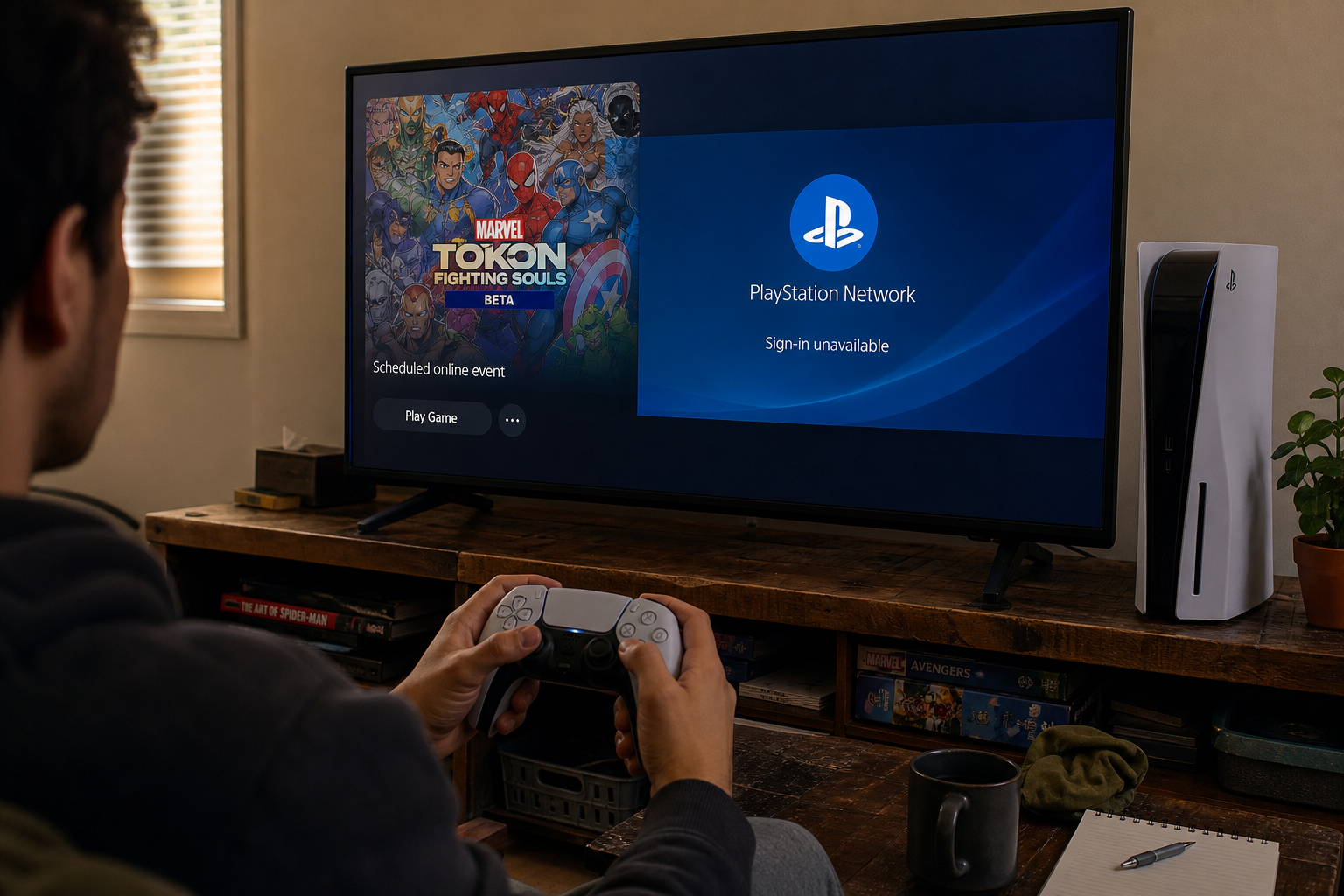 A PlayStation Network interruption blocks access to the Marvel Tōkon beta