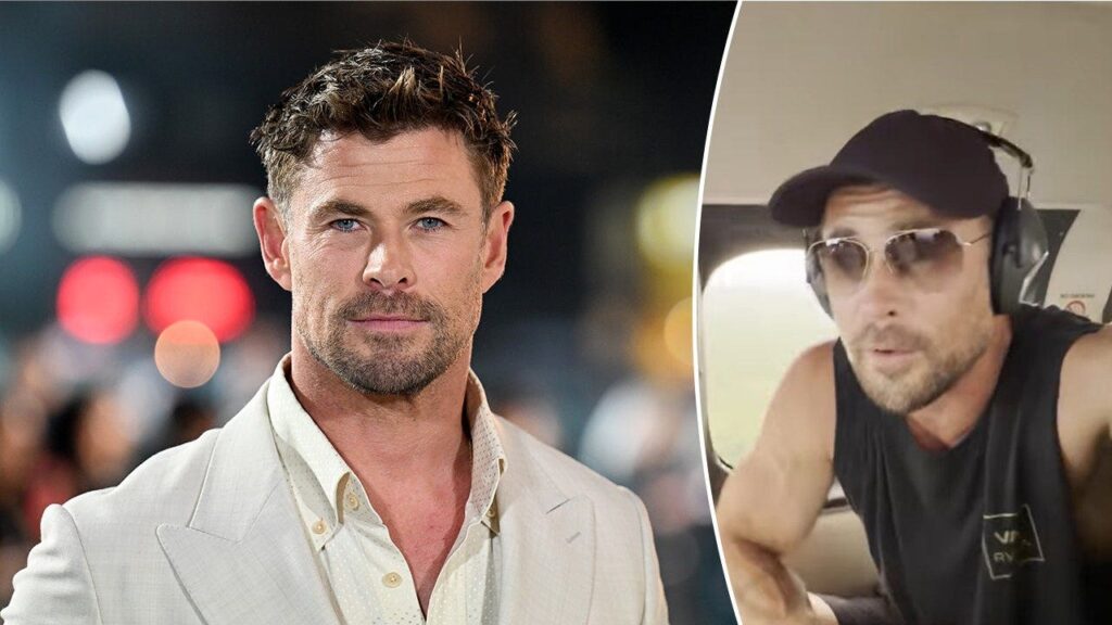 Chris Hemsworth shares terrifying footage from ‘crazy’ plane ride through lightning and severe turbulence