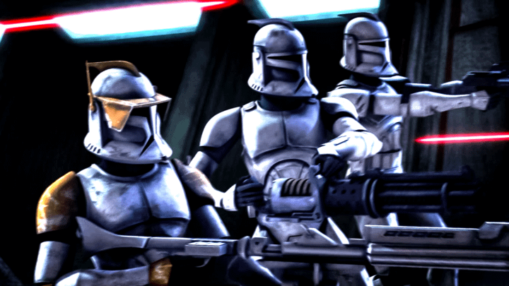 Clone troopers in The Clone Wars.