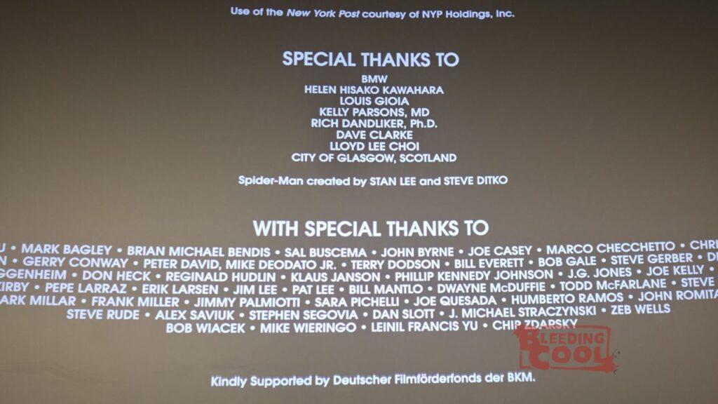 Official Comics “Special Thanks” Credits In Spider Official Comics “Special Thanks” Credits In Spider