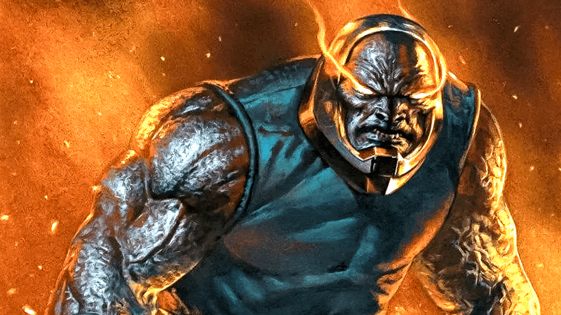 Popular DC villain Darkseid with a menacing look on his face.