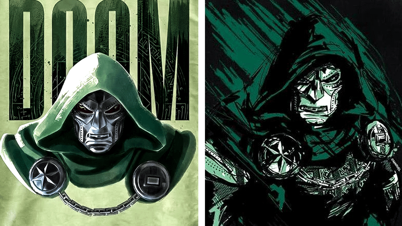 Doctor Doom images from 'Avengers: Doomsday' marketing.