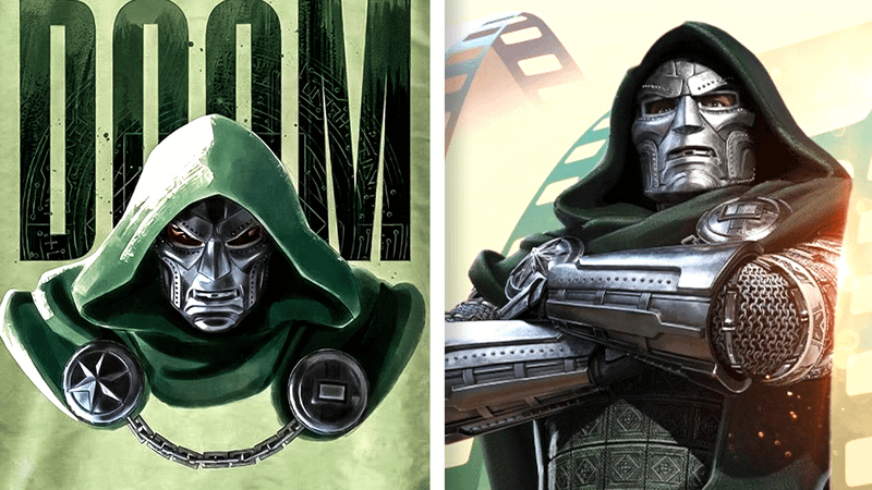 Doctor Doom images from 'Avengers: Doomsday' marketing.