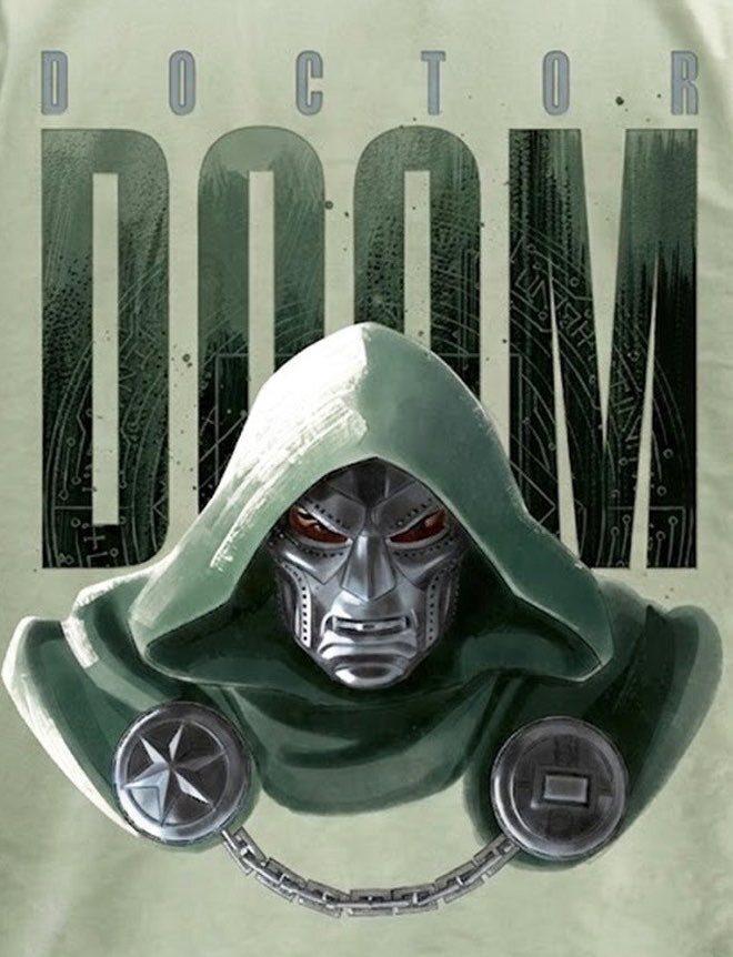 Doctor Doom logo and text.
