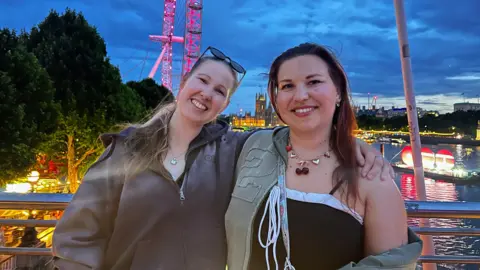 Camilla and Helene by the Thames