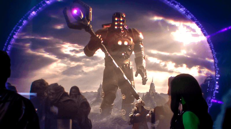 Eson using the Power Stone in Guardians of the Galaxy.