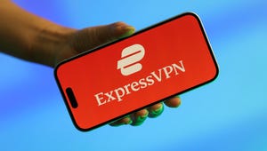 Express VPN Logo on a phone screen
