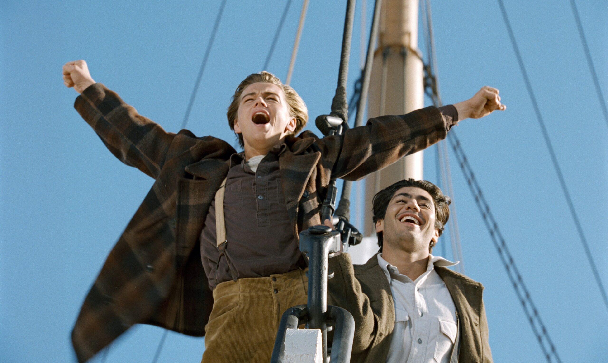 Leonardo DiCpario and Danny Nucci in "Titanic"