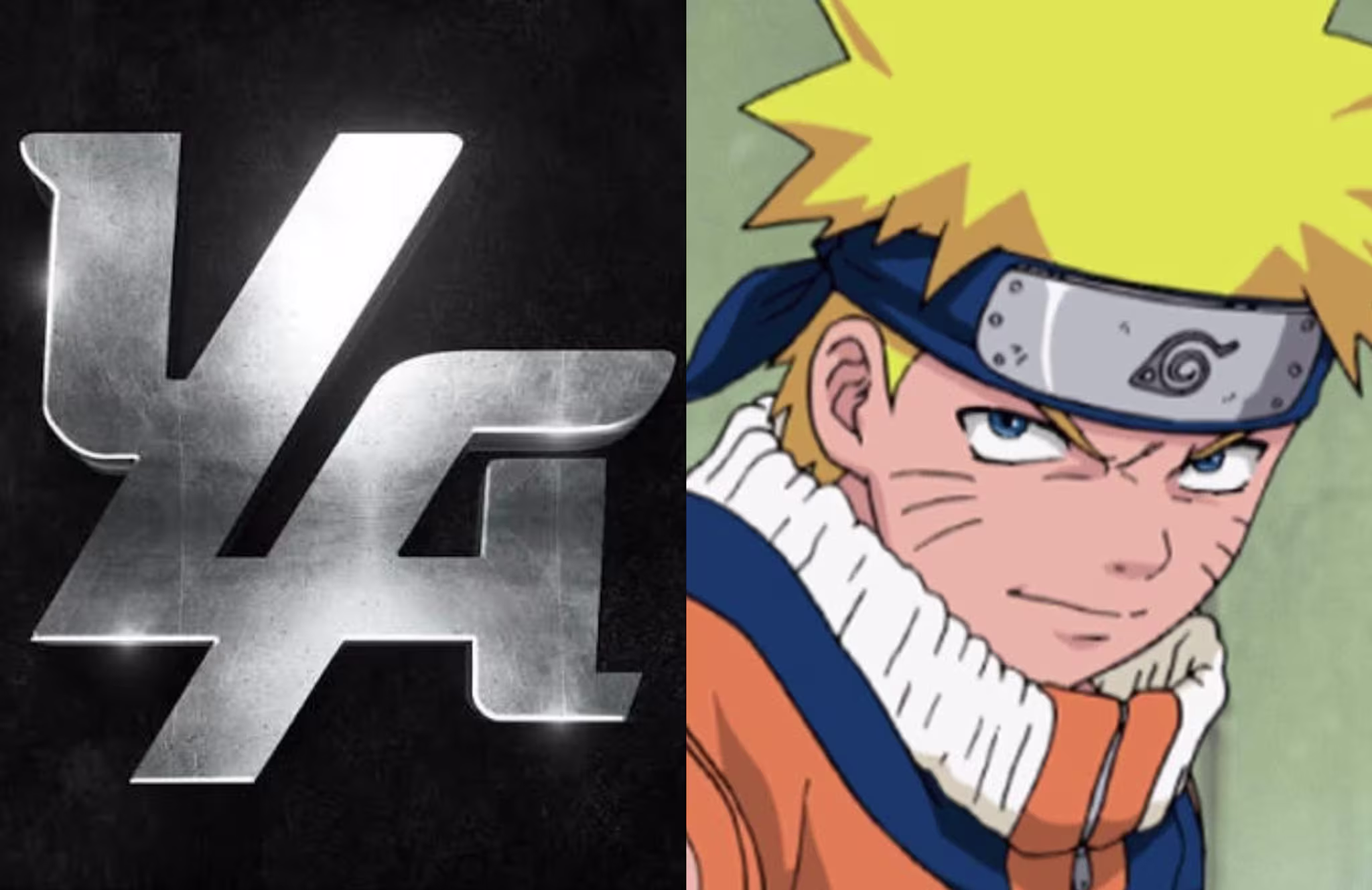 (L-R) YoungLA logo and Naruto Uzumaki.