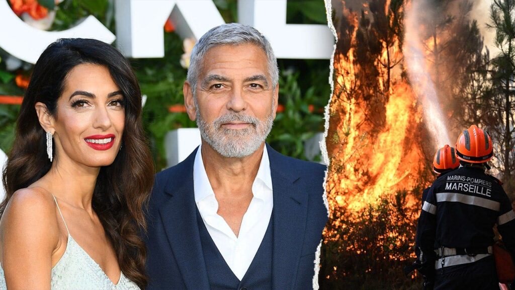 George and Amal Clooney evacuate France home as wildfires spread across Europe George and Amal Clooney evacuate France home as wildfires spread across Europe