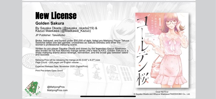 golden sakura mahjong pros license visual