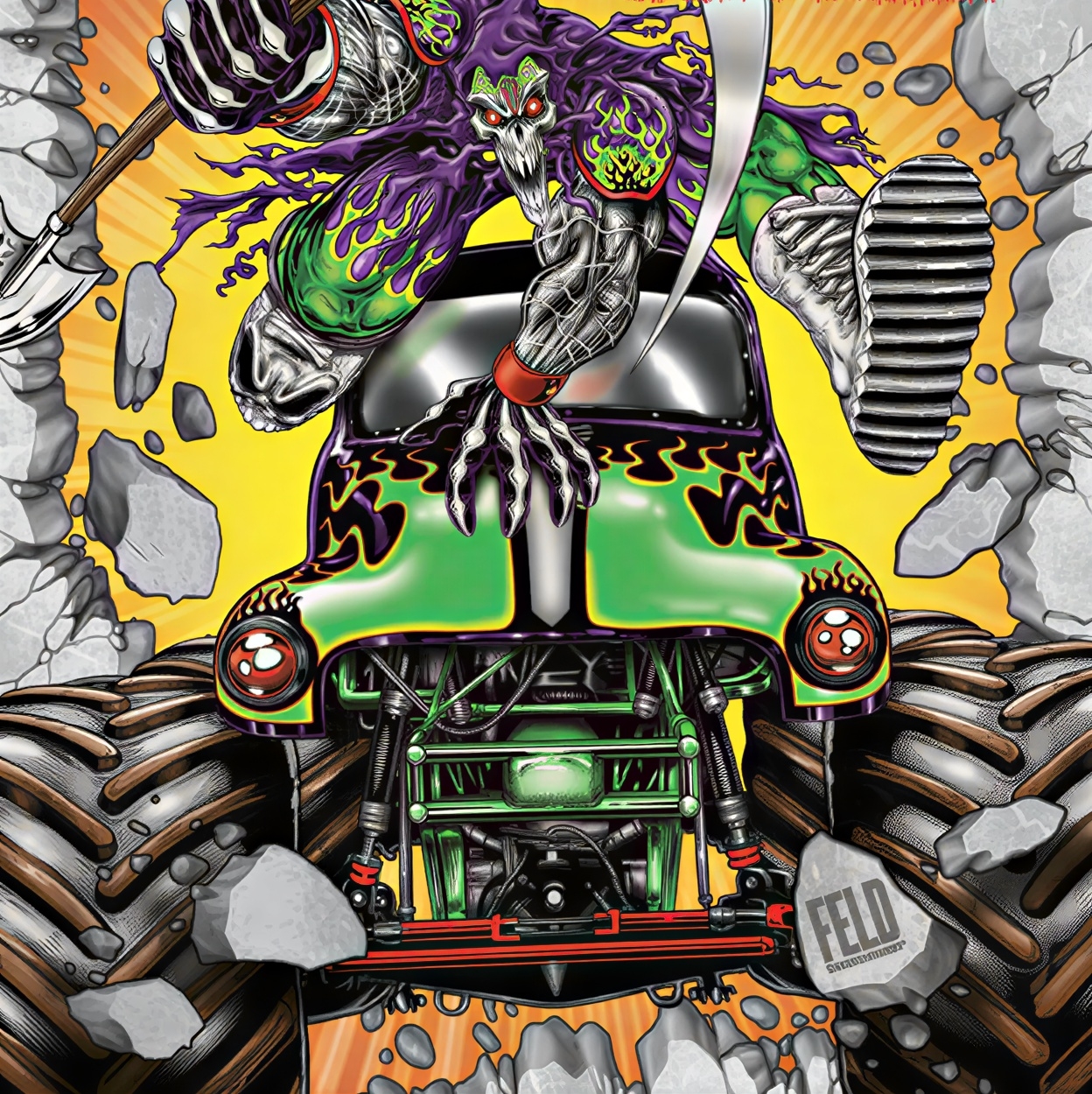 Grave Digger Grim Monster Jam x Transformers Collaboration Product Description