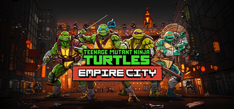 Teenage Mutant Ninja Turtles: Empire City VR key art with the four turtles