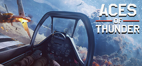 Aces of Thunder VR dogfight artwork with warplanes in combat
