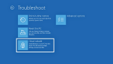 Screenshot of new Cloud Rebuild option on reboot screen