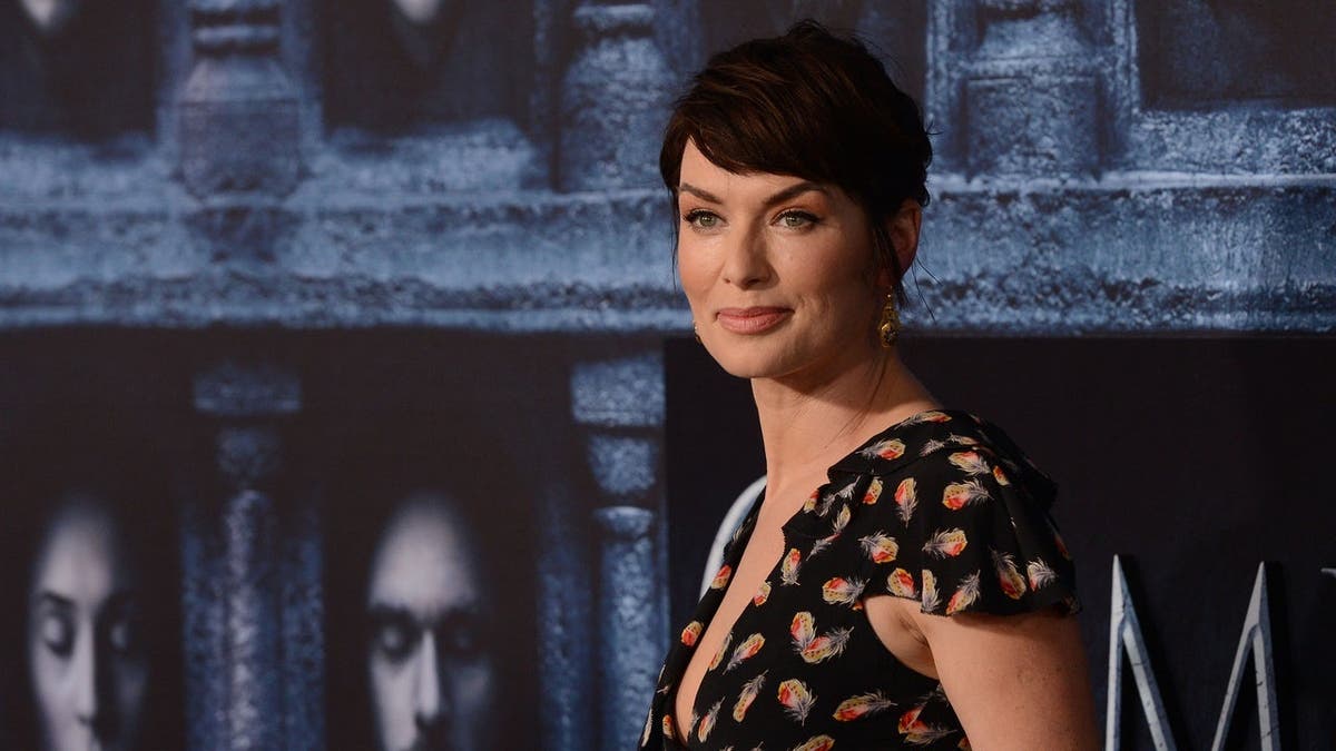Lena Headey arrives at a premiere in Hollywood, California.