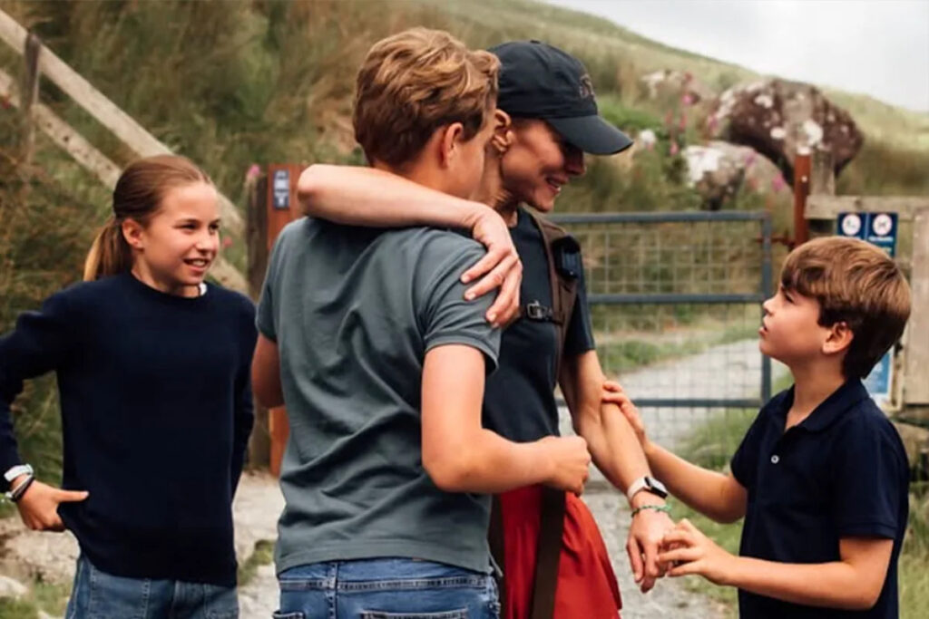 New photos show touching moment Kate Middleton hugged her children after grueling 24