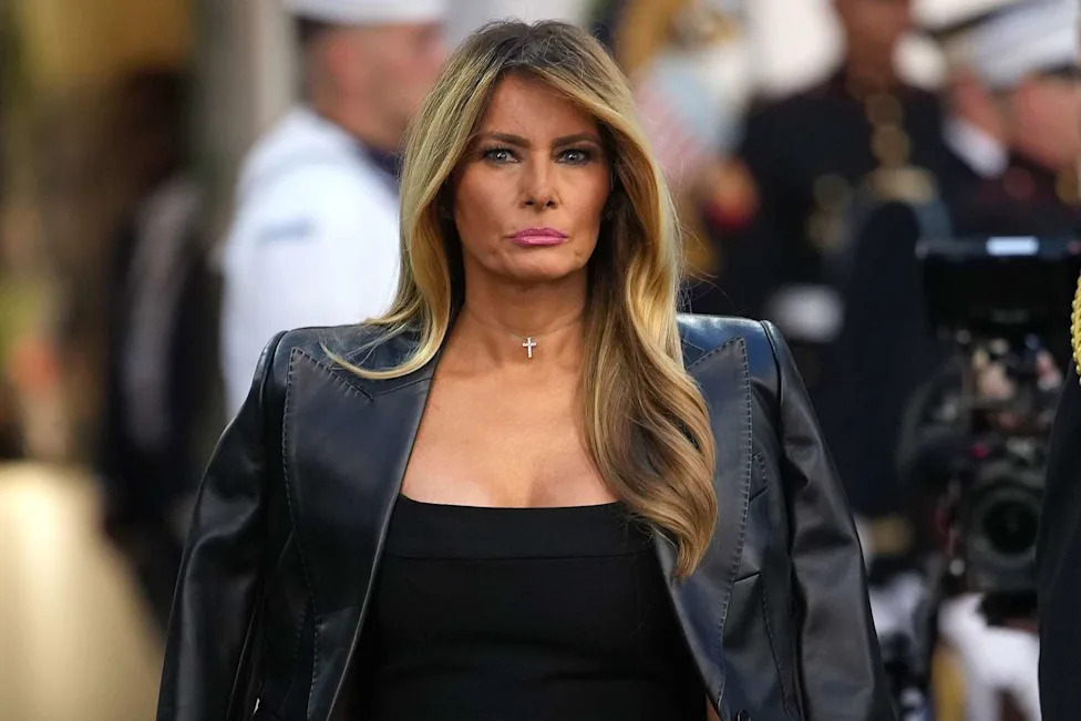 First Lady Melania Trump walks out of the White House onto the South Lawn for the UFC Freedom 250 fight on June 14.Credit: Andrew Harnik/Getty