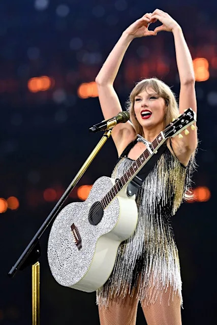 Taylor Swift performs during "Taylor Swift | The Eras Tour" at Wembley Stadium in London in August 2024Credit: Gareth Cattermole/TAS24/Getty