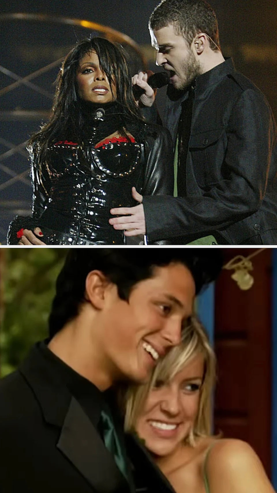 Janet Jackson and Justin Timberlake at the 2004 Super Bowl; Stephen Colletti and Kristin Cavallari in "Laguna Beach"