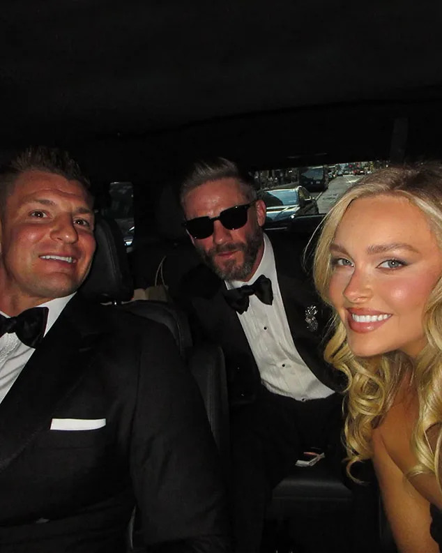Julian Edelman, Rob Gronkowski & Camille Kostek
