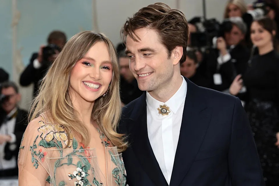 Suki Waterhouse and Robert Pattinson in New York City on May 1, 2023Credit: Jamie McCarthy/Getty
