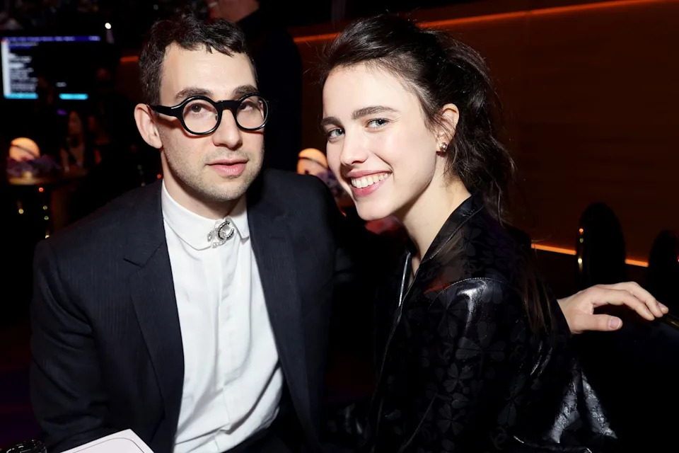 Jack Antonoff and Margaret Qualley at the Grammy Awards at the MGM Grand Garden Arena in Las Vegas in April 2022Credit: Emma McIntyre/Getty