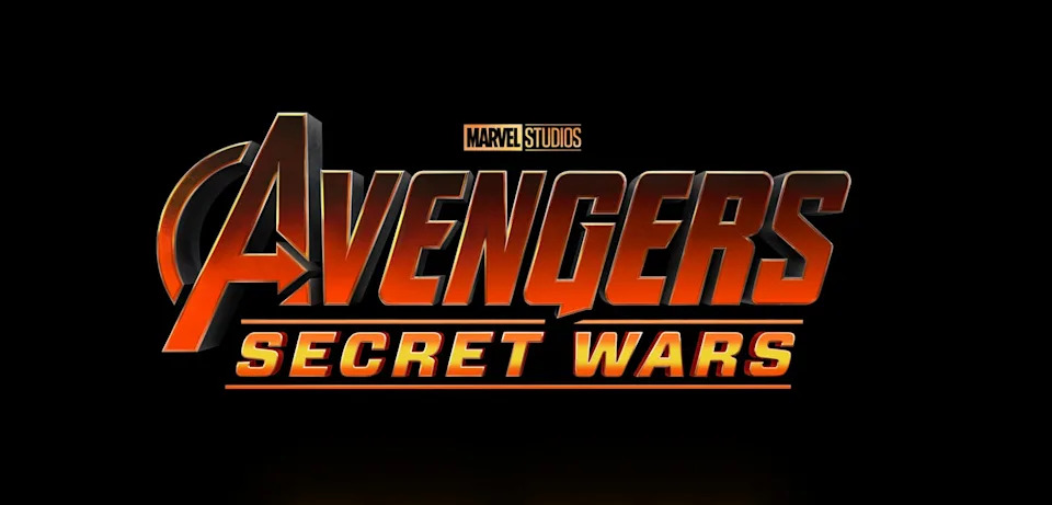Avengers: Secret Wars logo with a bold design and vibrant colors on a dark background.