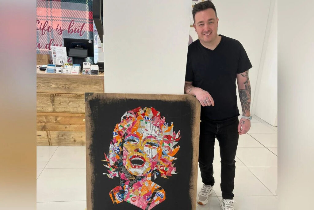 Lecturer found success after turning classroom litter into pop culture portraits