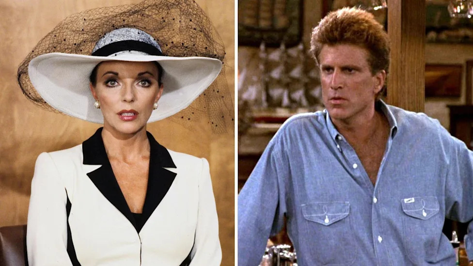 Alexis Carrington (Joan Collins) in Dynasty, Ted Danson in Cheers
