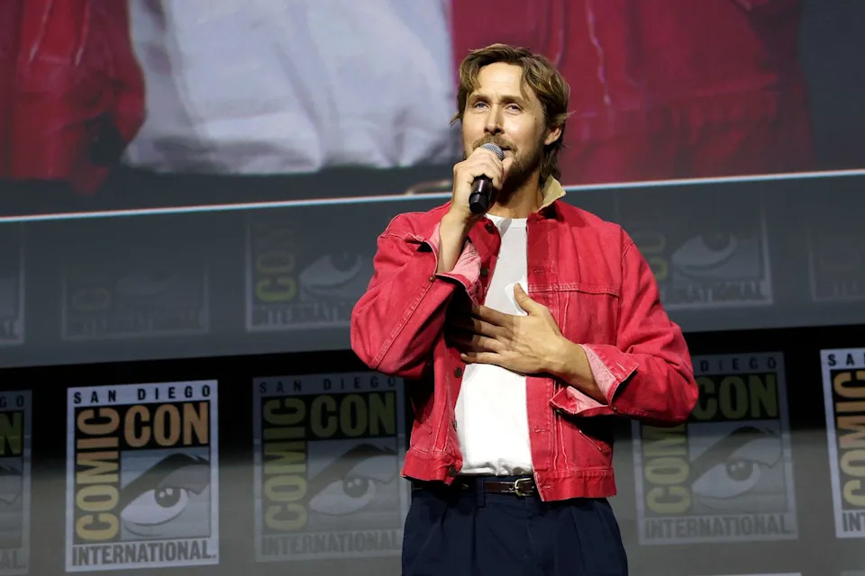 Ryan Gosling speaks onstage