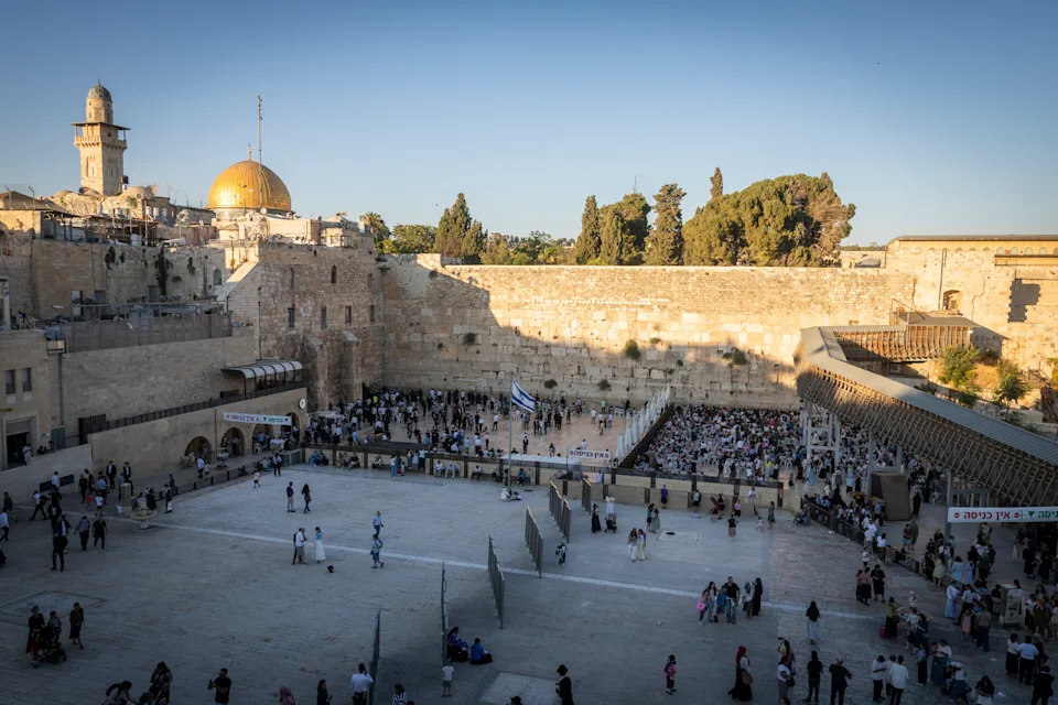 Jewish worshippers and visitors gather at the Western Wall in Jerusalem a day before the eve of Tisha B'Av, July 21, 2026. (credit: CHAIM GOLDBERG/FLASH90)