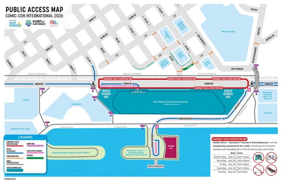 Comic Con public access-parking (PHOTO: Comic-Con International)