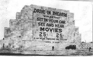 The first drive-in movie theatre was started by Richard M. Hollingshead in 1933 in New Jersey. Photo: www.driveintheater.com.