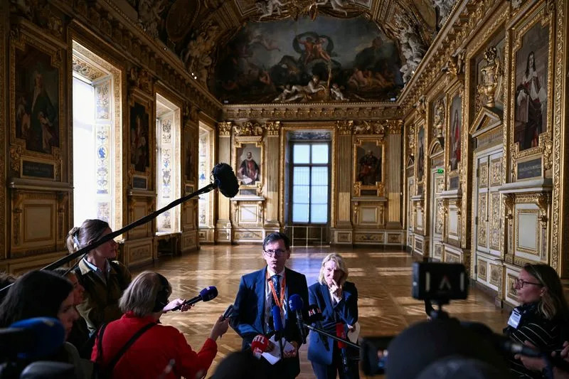 Louvre's Apollo Gallery reopens to public after 2025 crown jewels heist, in Paris