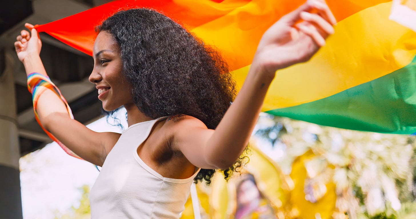 A woman celebrating Juneteenth