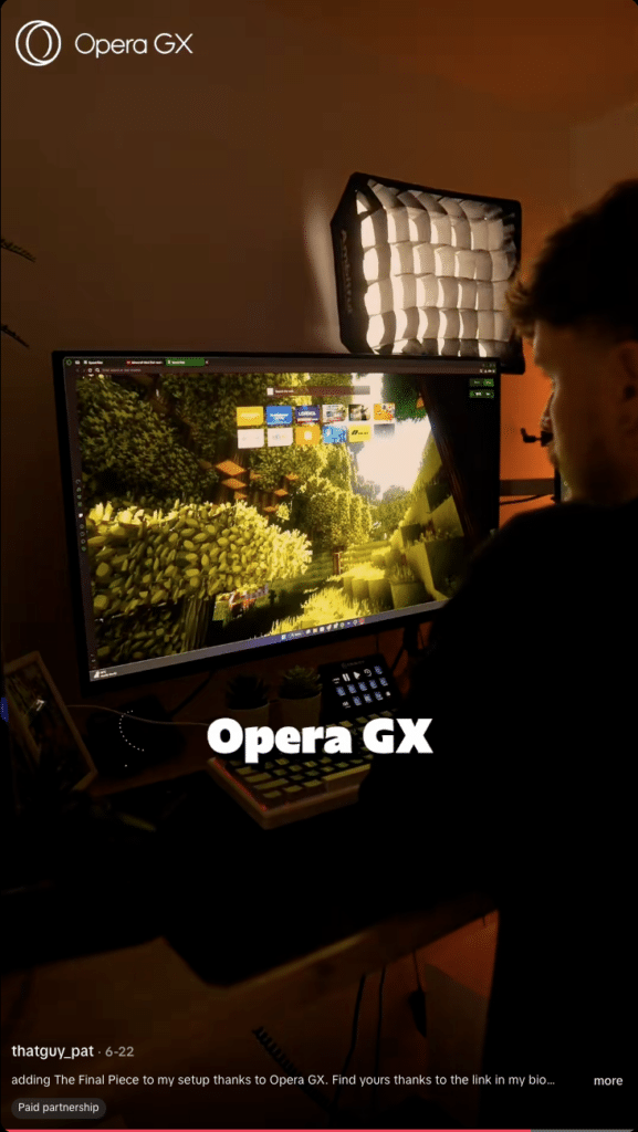 How Opera GX Built a Creator Campaign Around Gaming Hardware to Market a Free Browser