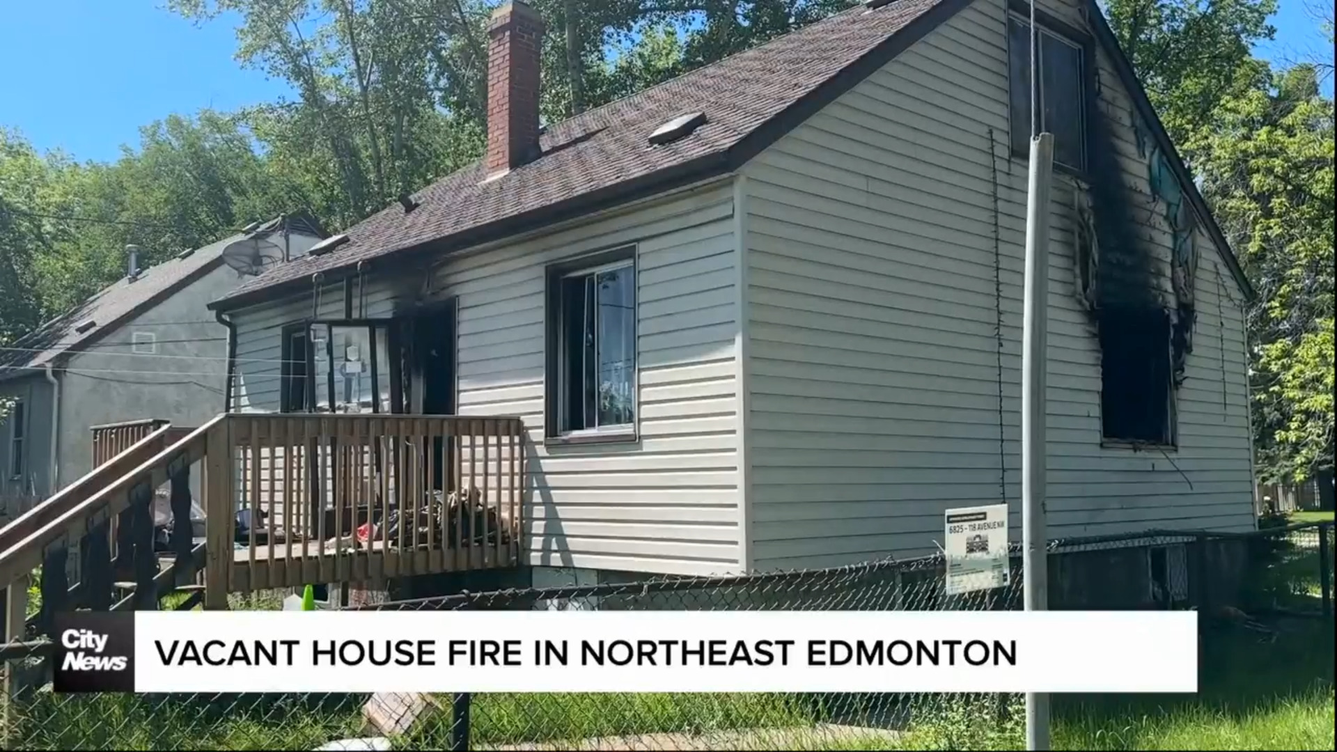 Vacant house fire in Northeast Edmonton