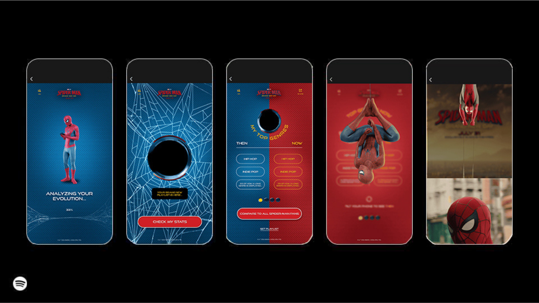 Spotify campaign for Spider-Man: Brand New Day