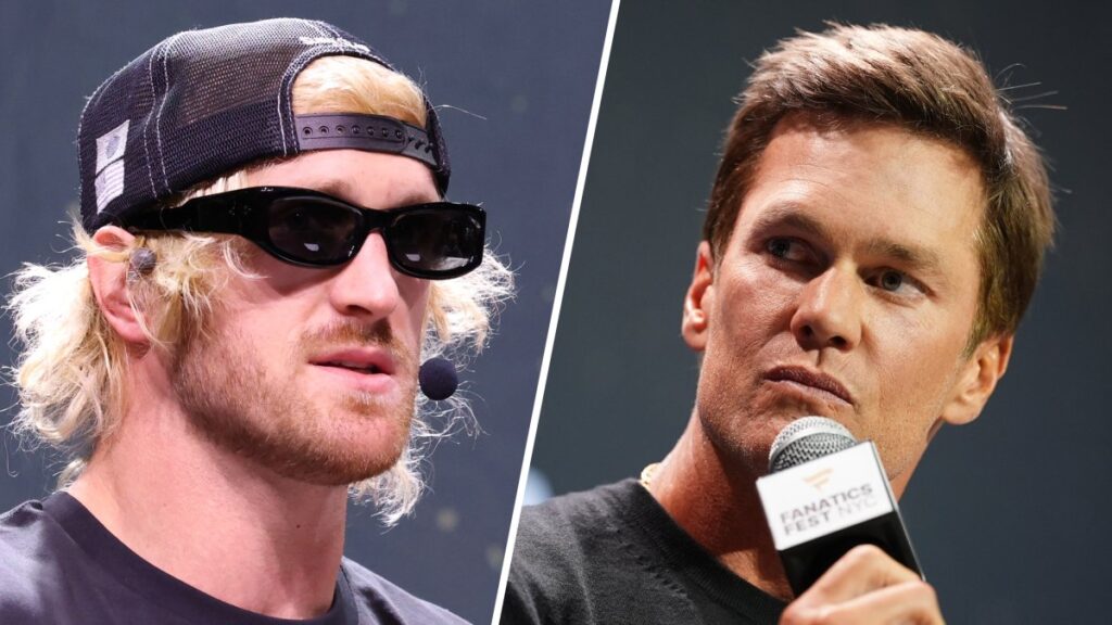 Tom Brady and Logan Paul clash in tense onstage moment at Fanatics Fest Tom Brady and Logan Paul clash in tense onstage moment at Fanatics Fest