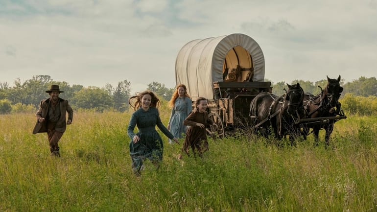 Luke Bracey, left, Skywalker Hughes, Crosby Fitzgerald and Alice Halsey stars...