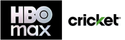 HBO Max logo and Cricket logo side by side