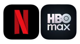Netflix and HBO Max logos side by side