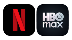 Netflix and HBO Max logos side by side