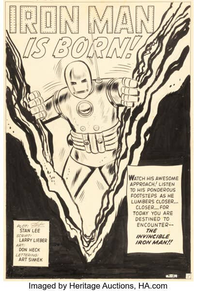 Heritage Comics Event Tops $21 Million, Led by $3.875 Million Iron Man Art