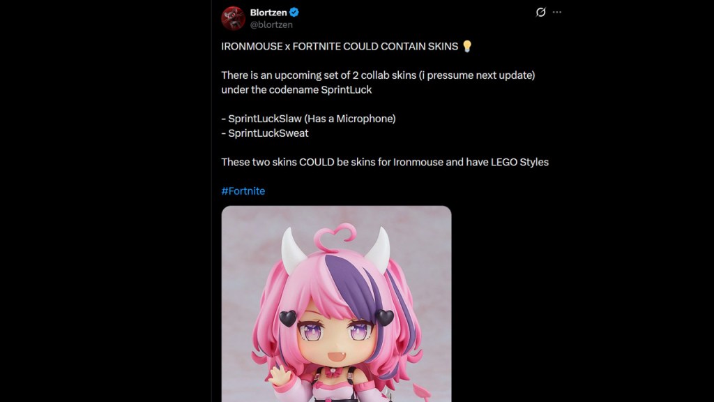 Ironmouse Fortnite Skins Leak