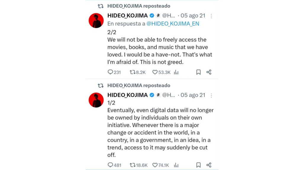 Hideo Kojima Tweets 2021