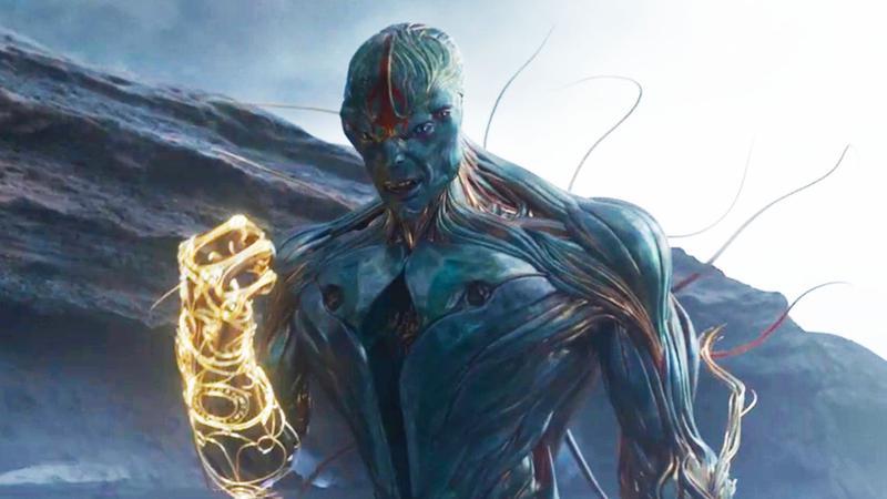 Bill Skarsgard as Kro in Eternals.