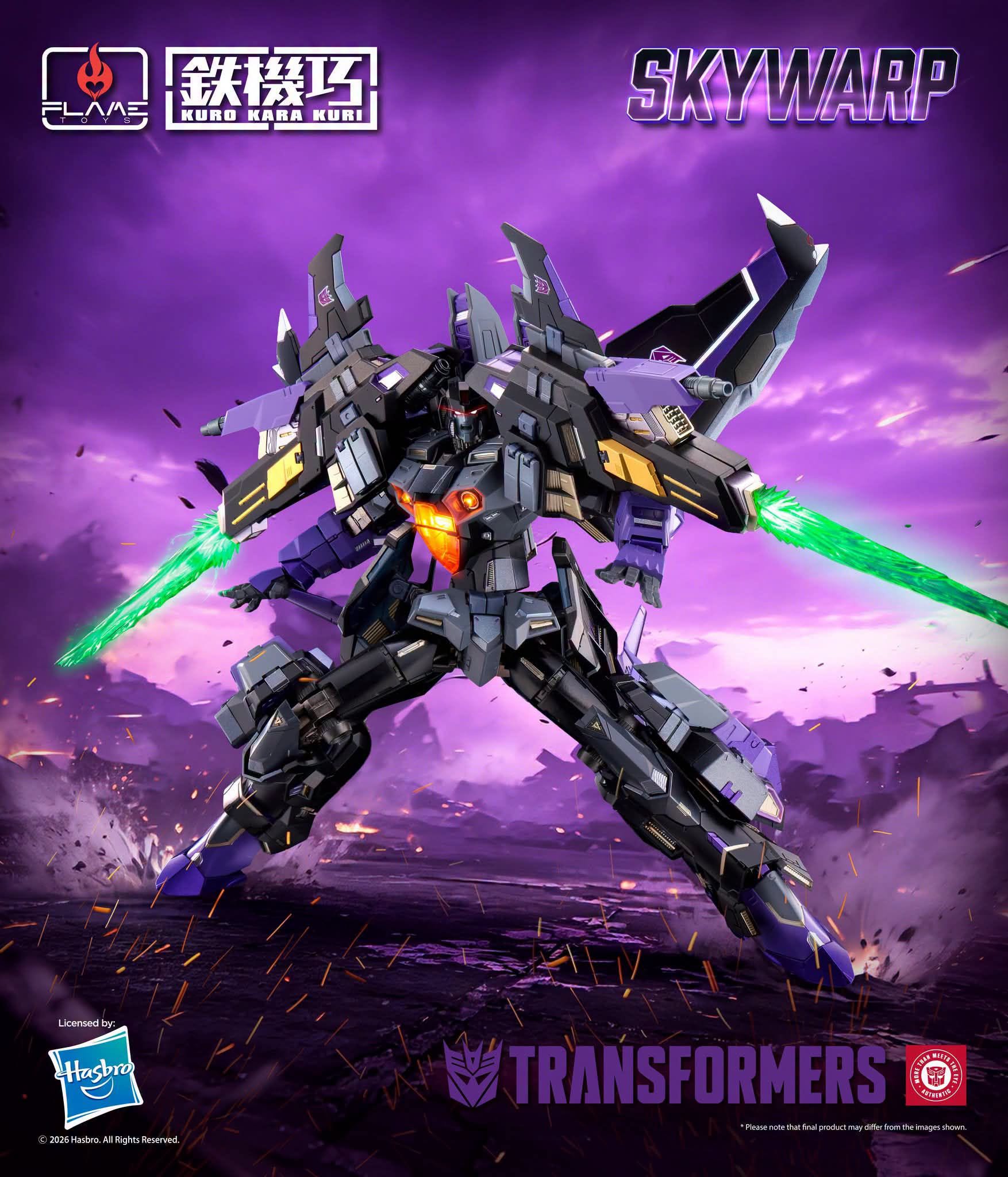 Kuro Kara Kuri Skywarp Official Reveal For Flame Toys Transformers Coming Soon