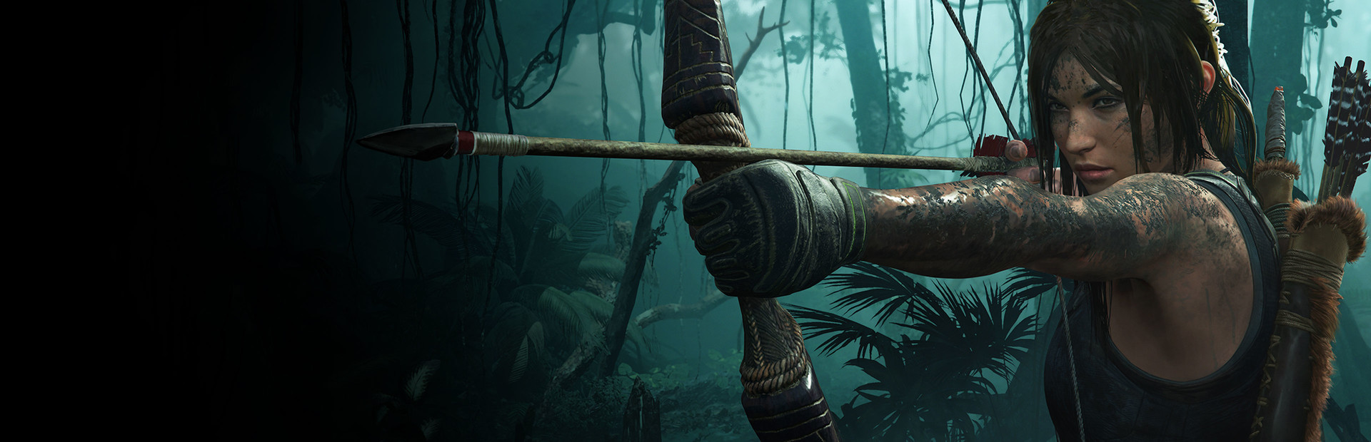 Lara Croft standing in a jungle setting in Shadow of the Tomb Raider
